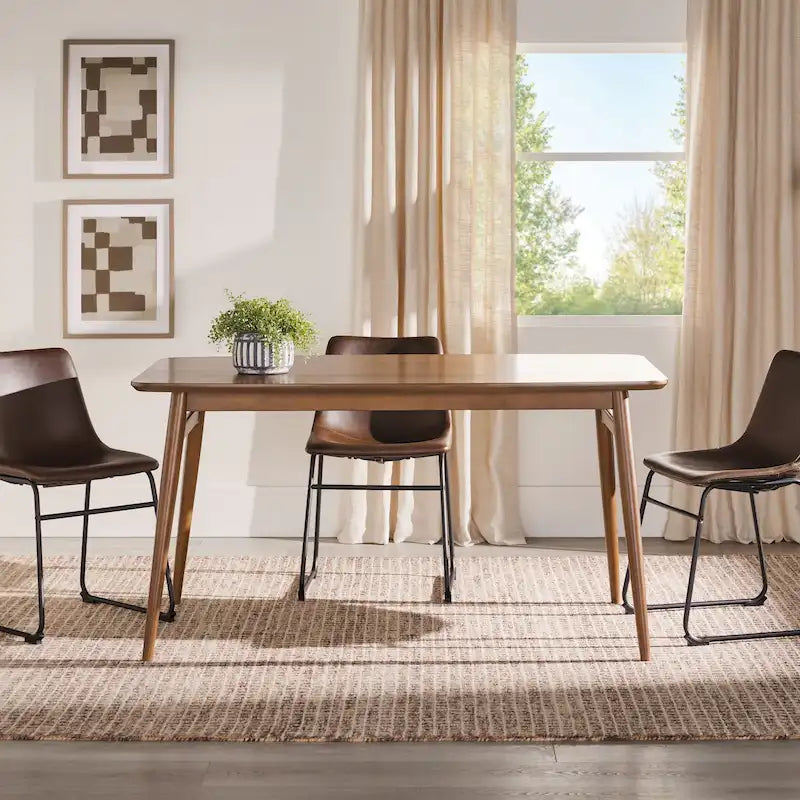 Table à manger en bois Mid-Century Modern de 150 cm