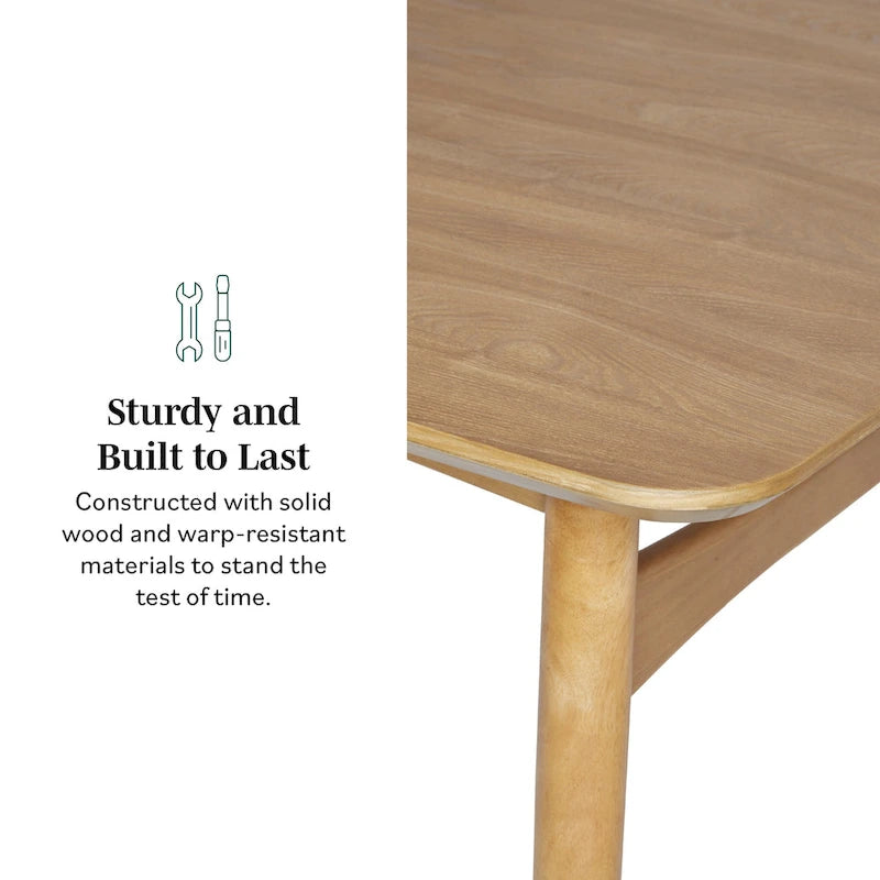 Table à manger en bois Mid-Century Modern de 150 cm