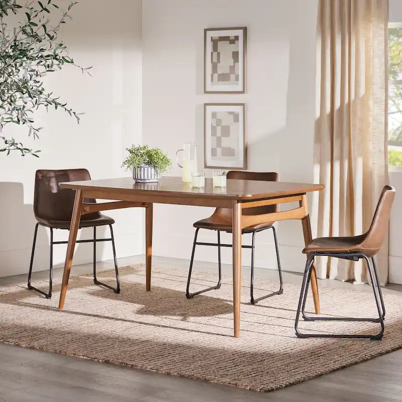 Table à manger en bois Mid-Century Modern de 150 cm
