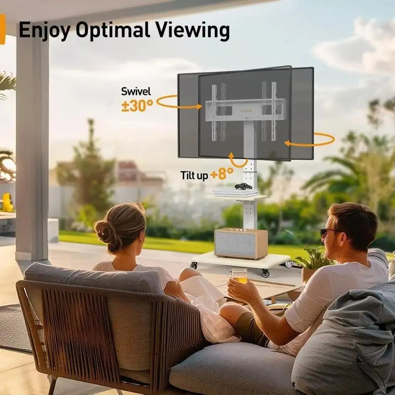 Meuble TV mobile avec prise de courant