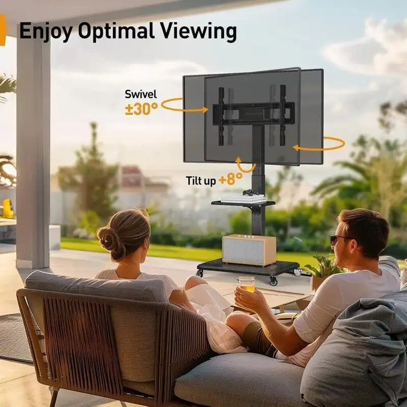 Meuble TV mobile avec prise de courant