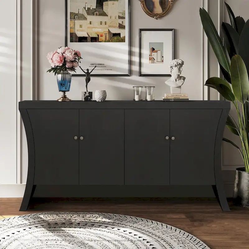 Bahut/buffet de 150 cm avec rangement – Credenza moderne à 4 portes
