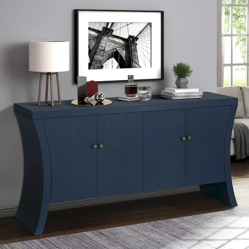 Bahut/buffet de 150 cm avec rangement – Credenza moderne à 4 portes