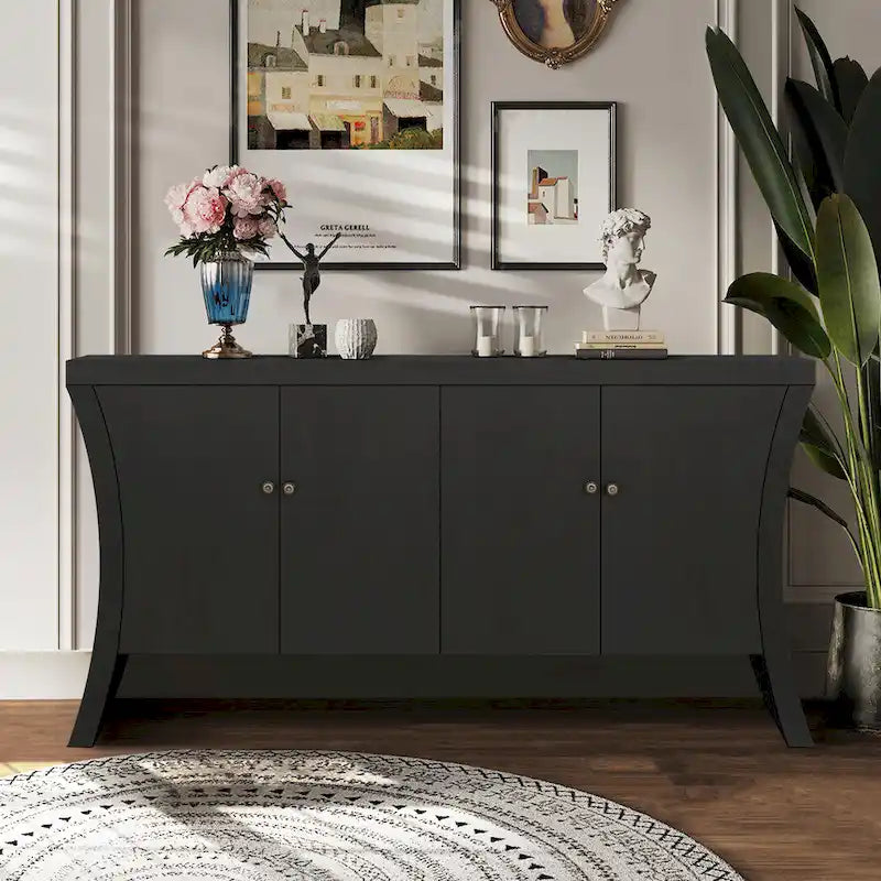 Bahut/buffet de 150 cm avec rangement – Credenza moderne à 4 portes