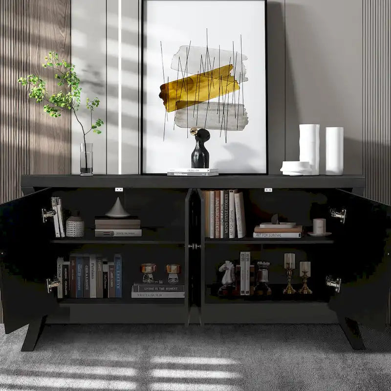 Bahut/buffet de 150 cm avec rangement – Credenza moderne à 4 portes