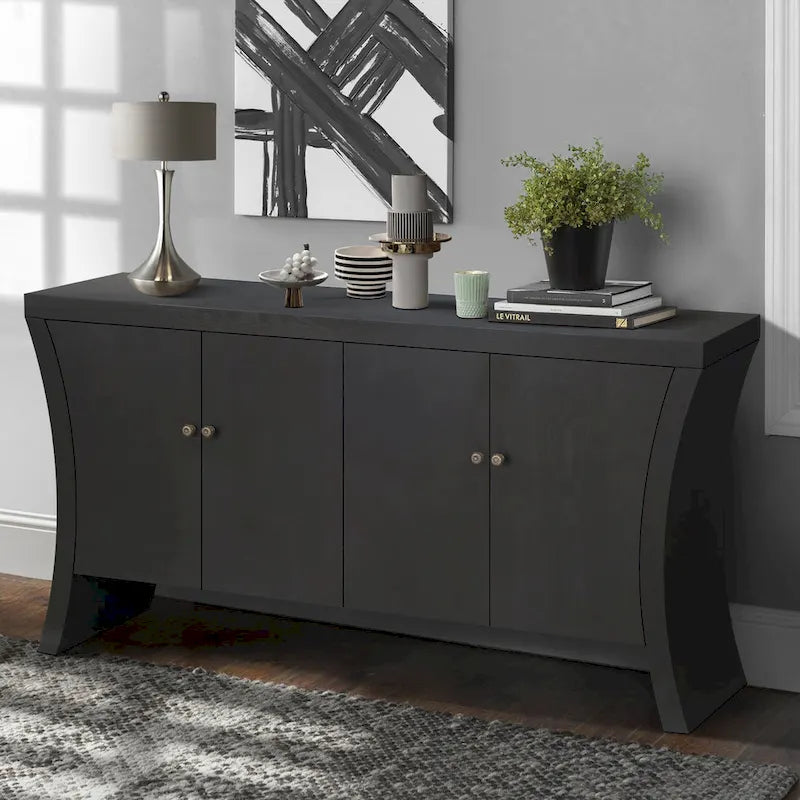Bahut/buffet de 150 cm avec rangement – Credenza moderne à 4 portes