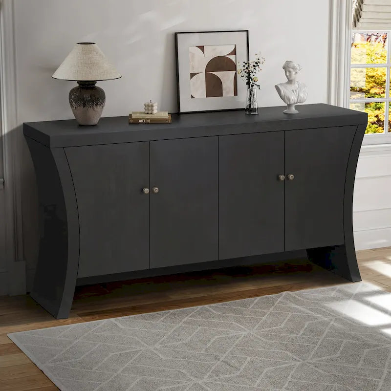 Bahut/buffet de 150 cm avec rangement – Credenza moderne à 4 portes