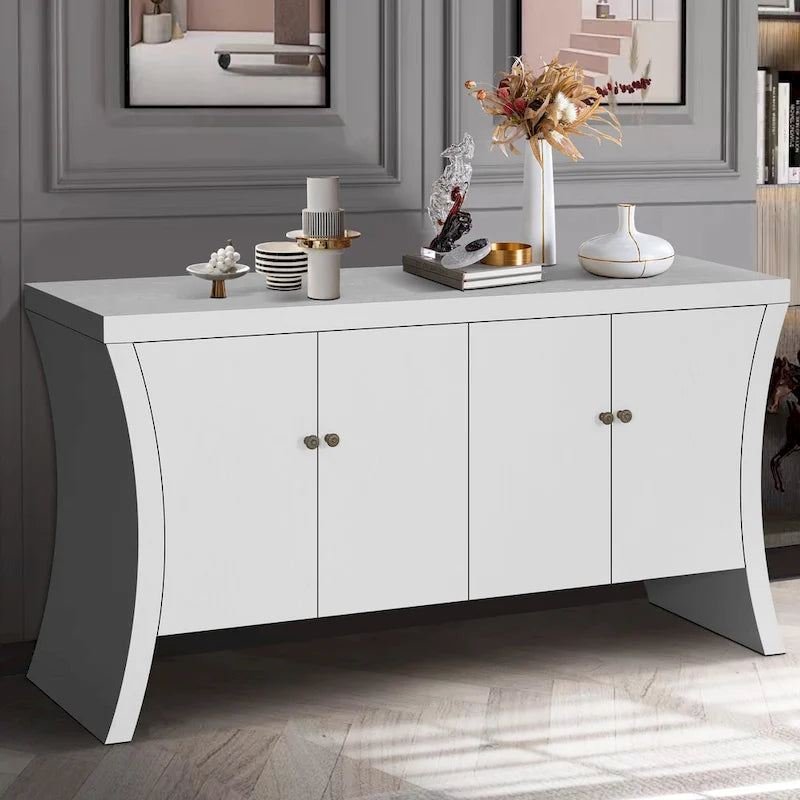Bahut/buffet de 150 cm avec rangement – Credenza moderne à 4 portes