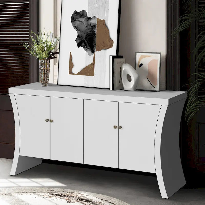 Bahut/buffet de 150 cm avec rangement – Credenza moderne à 4 portes