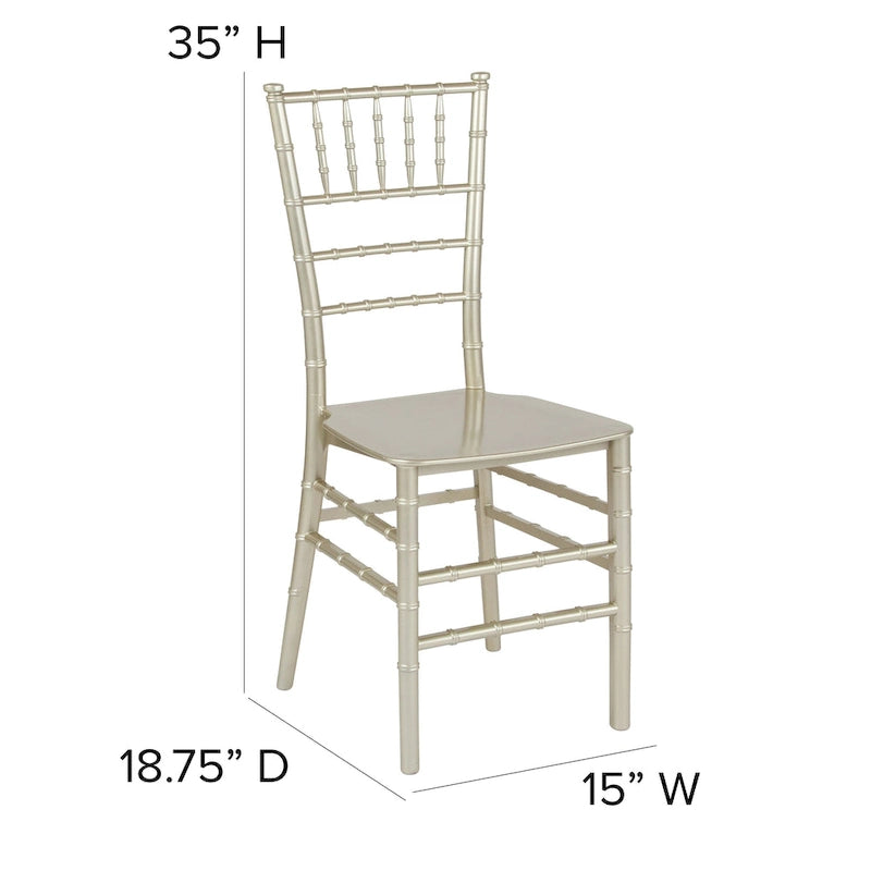 Chaise empilable en résine - 15L x 18,75P x 35H