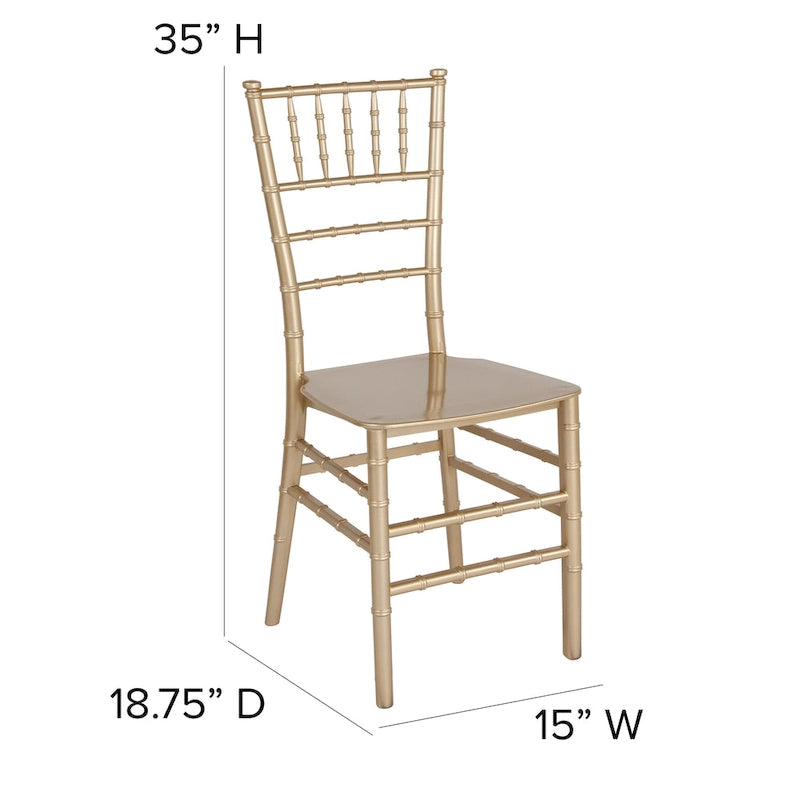Chaise empilable en résine - 15L x 18,75P x 35H