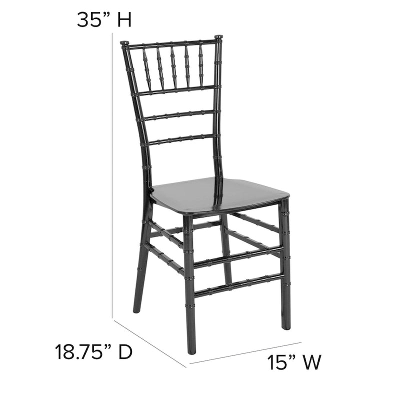 Chaise empilable en résine - 15L x 18,75P x 35H