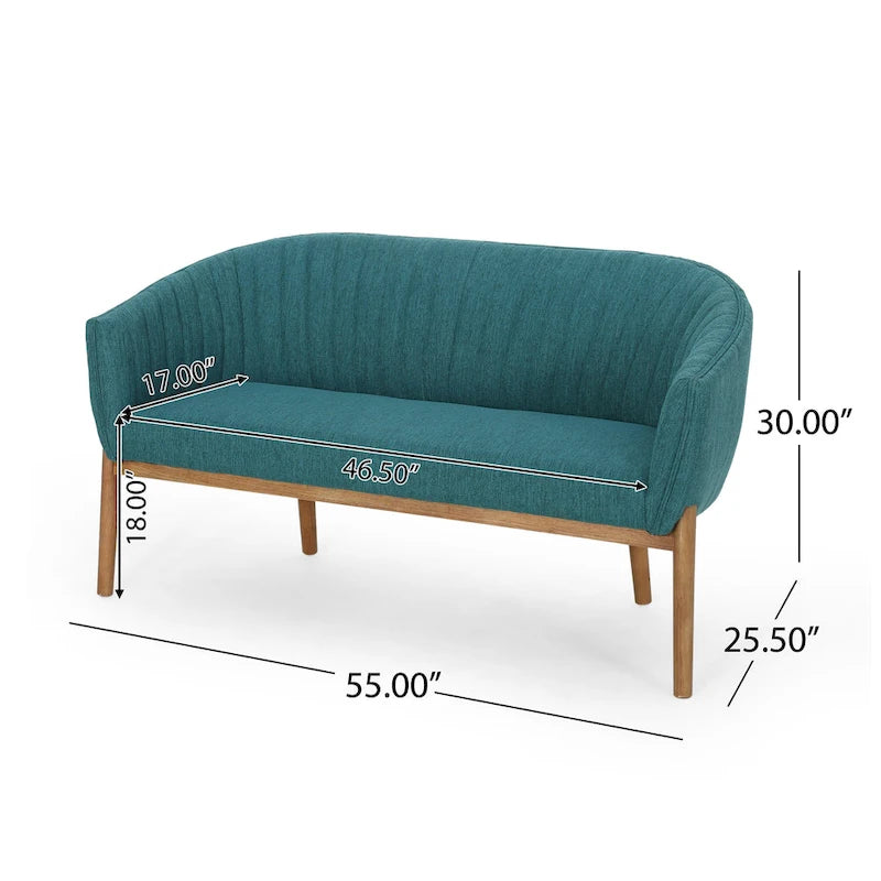 Causeuse Mid-Century Modern Glamour