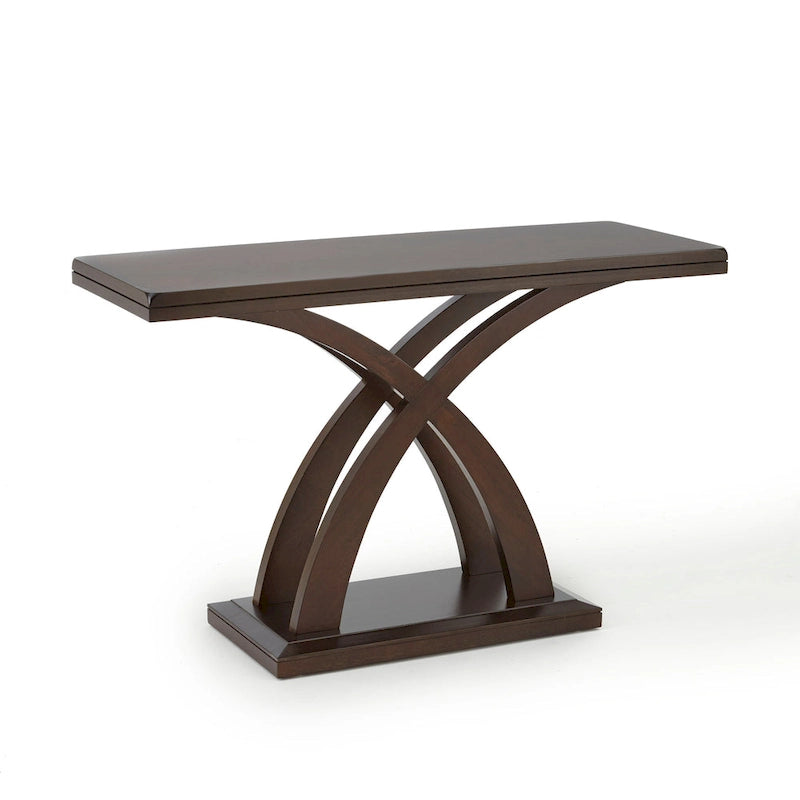 Console avec piètement piédestal de style X