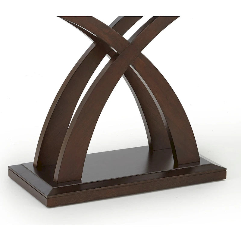 Console avec piètement piédestal de style X