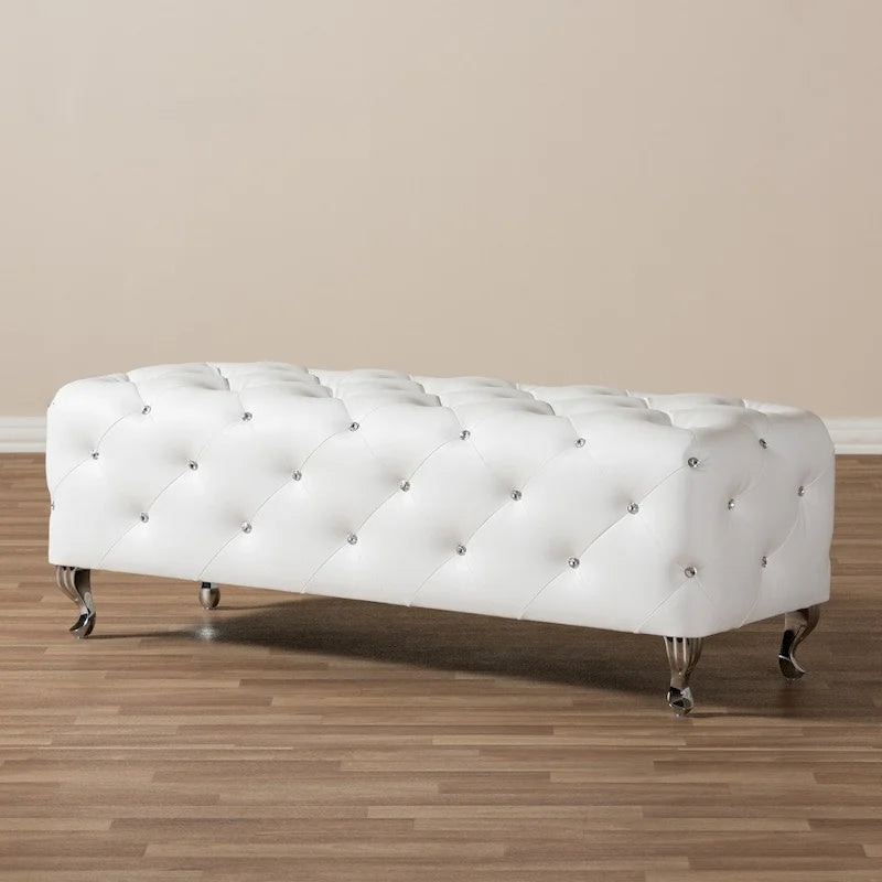 Banc moderne capitonné de cristaux