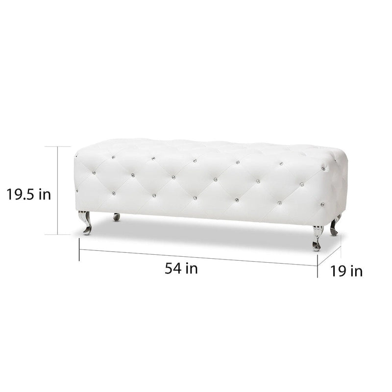Banc moderne capitonné de cristaux