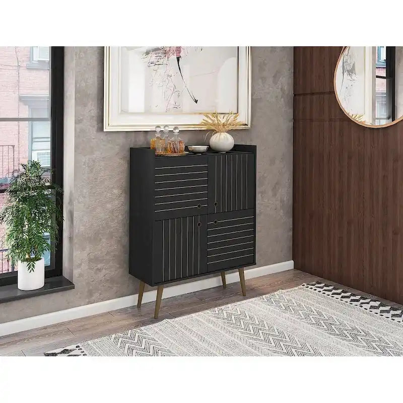 Meuble d'appoint moderne du milieu du siècle de 45,5 po
