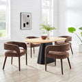 Chaise de salle à manger en velours