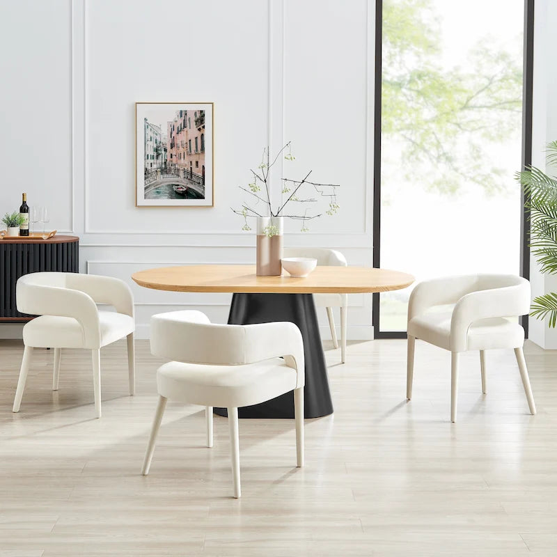 Chaise de salle à manger en velours