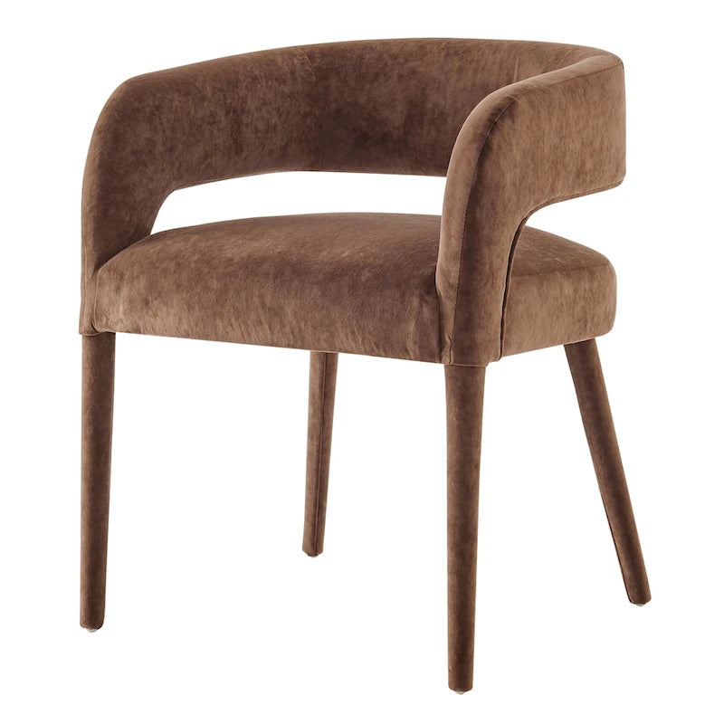 Chaise de salle à manger en velours
