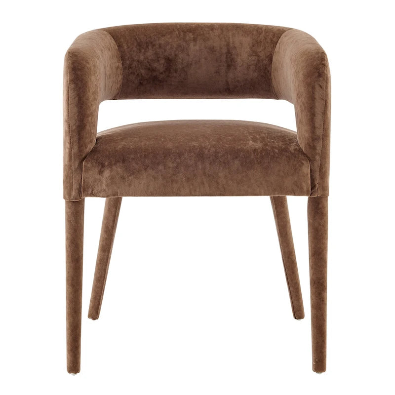 Chaise de salle à manger en velours
