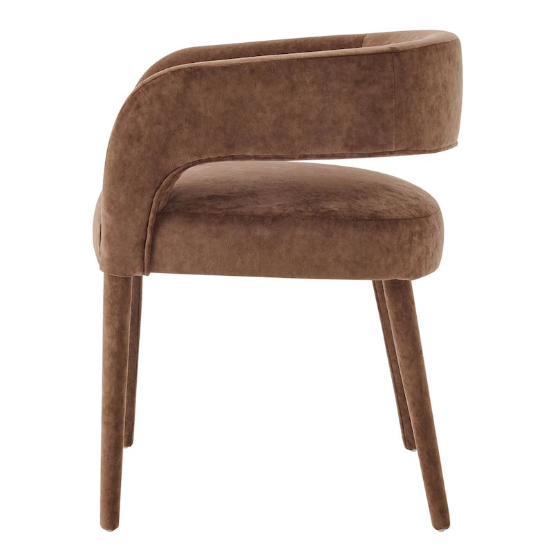 Chaise de salle à manger en velours