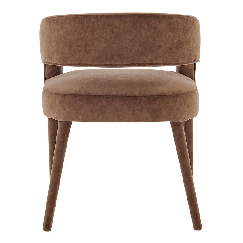 Chaise de salle à manger en velours