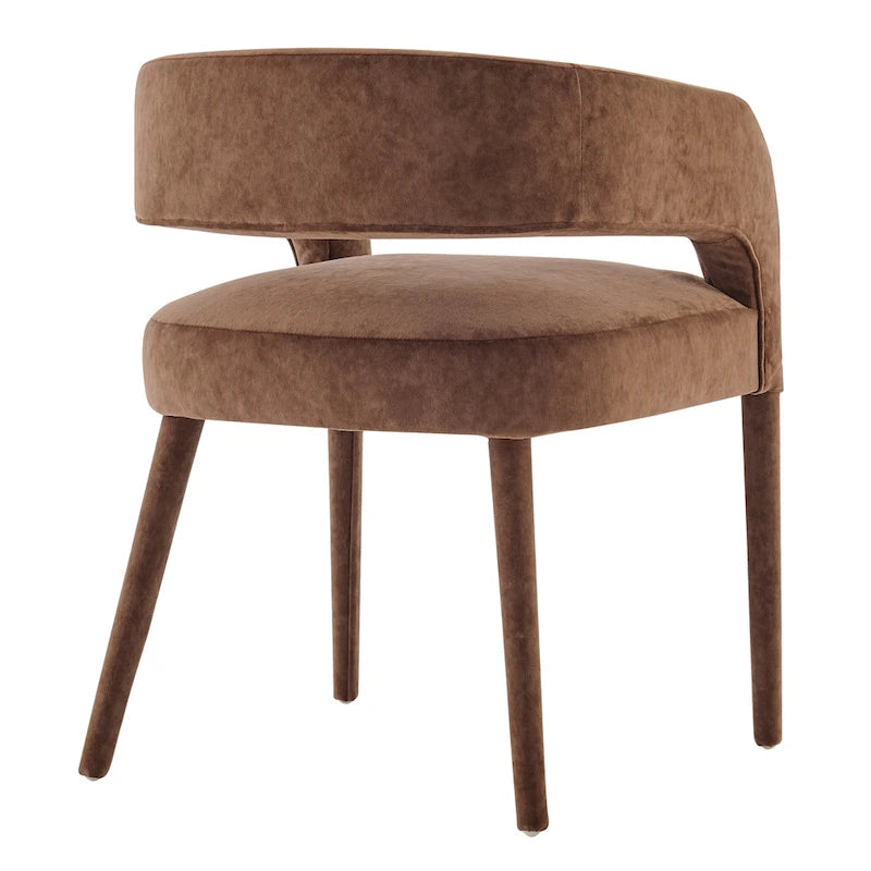 Chaise de salle à manger en velours