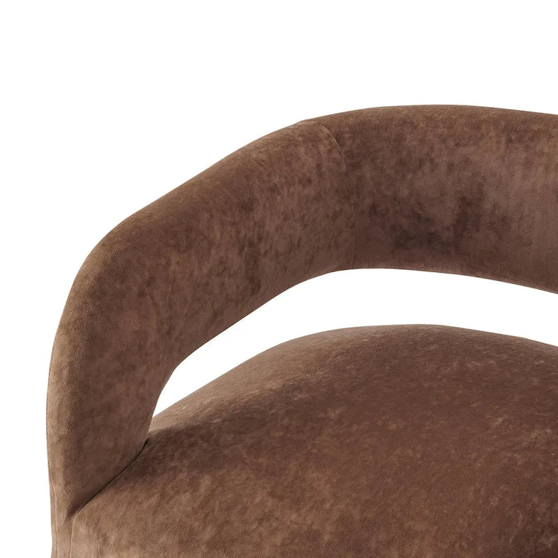Chaise de salle à manger en velours