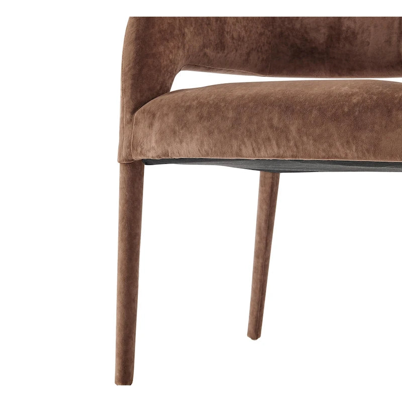 Chaise de salle à manger en velours