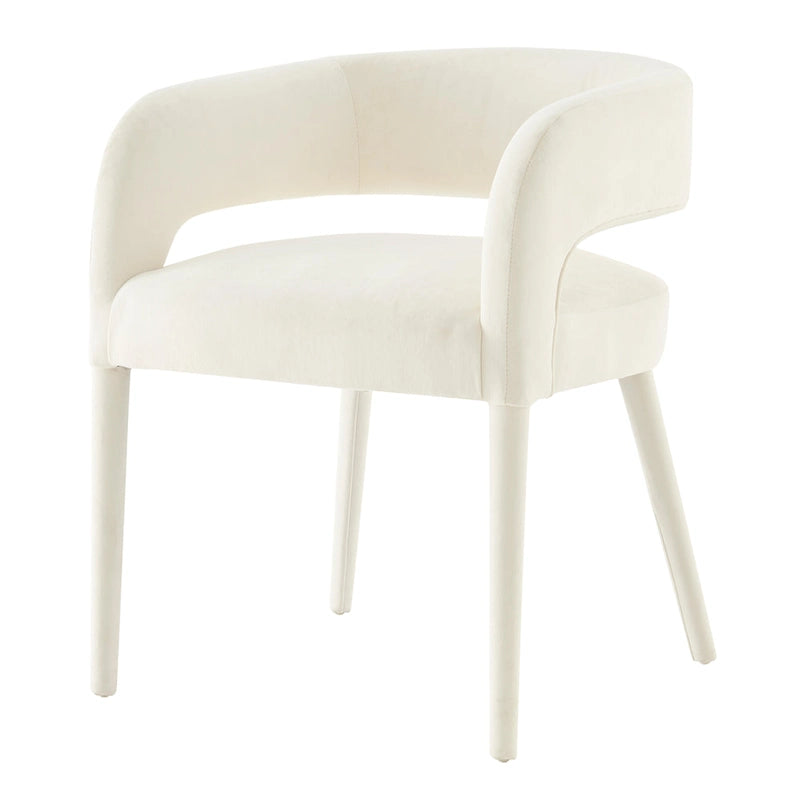 Chaise de salle à manger en velours