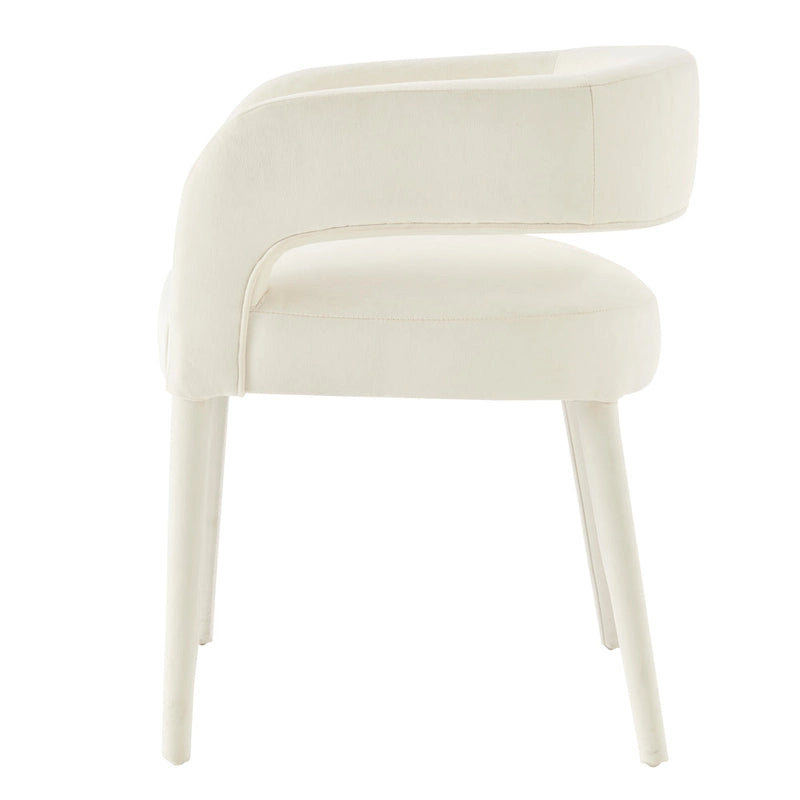 Chaise de salle à manger en velours