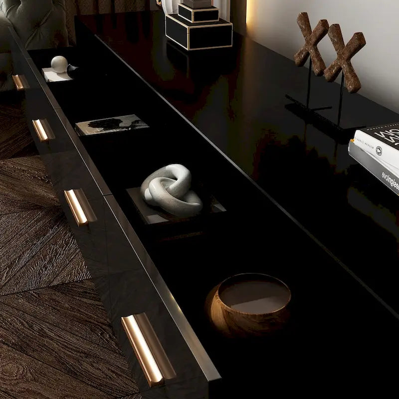 Console multimédia murale de 70,9" avec rangement