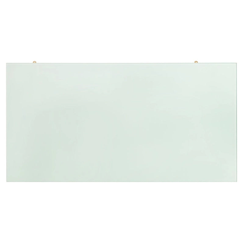 Table d'appoint en verre bronze-argenté - 37.4" x 19.7" x 17"