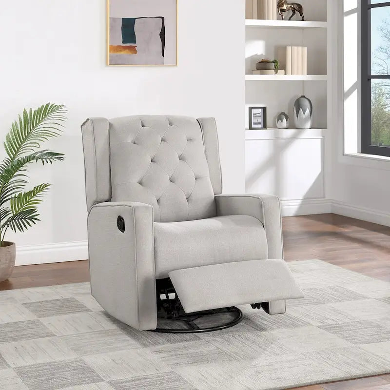 Fauteuil inclinable pivotant et coulissant à mécanisme manuel