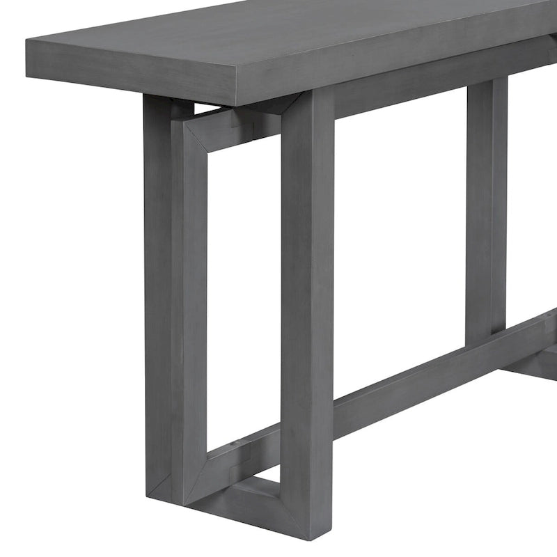 Console industrielle avec plateau en béton – Table extra longue pour entrée et couloir