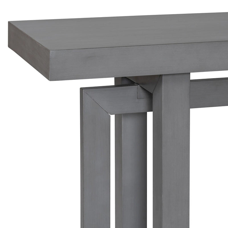 Console industrielle avec plateau en béton – Table extra longue pour entrée et couloir