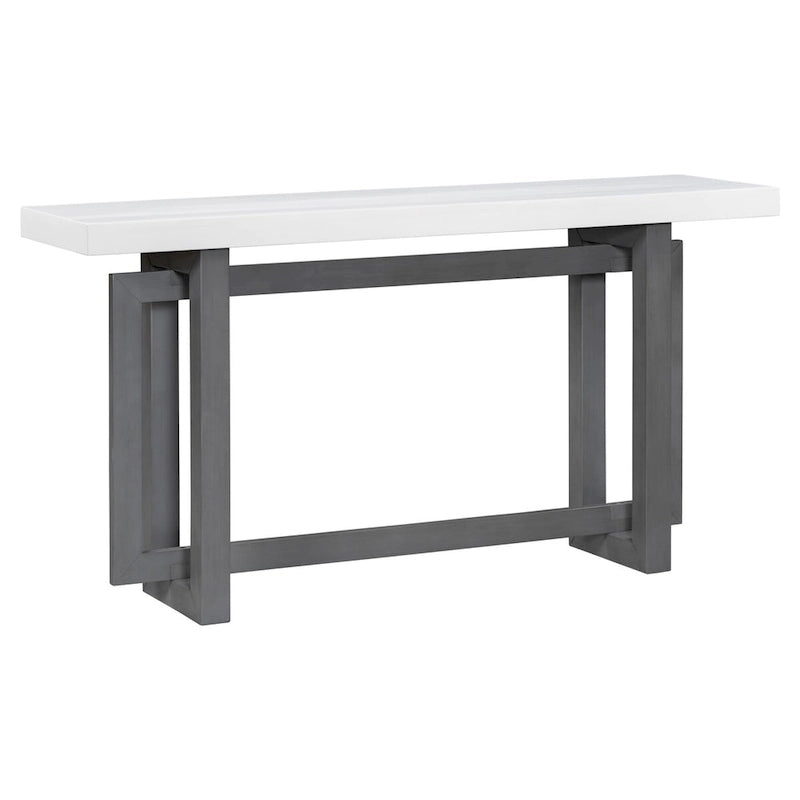 Console industrielle avec plateau en béton – Table extra longue pour entrée et couloir