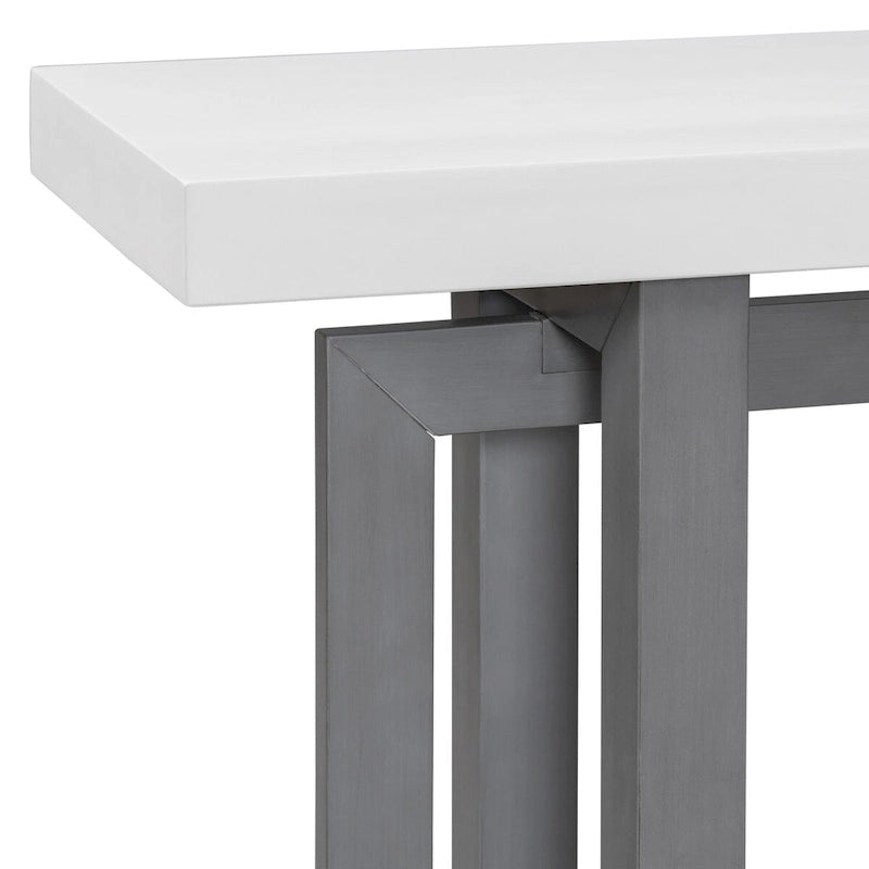 Console industrielle avec plateau en béton – Table extra longue pour entrée et couloir