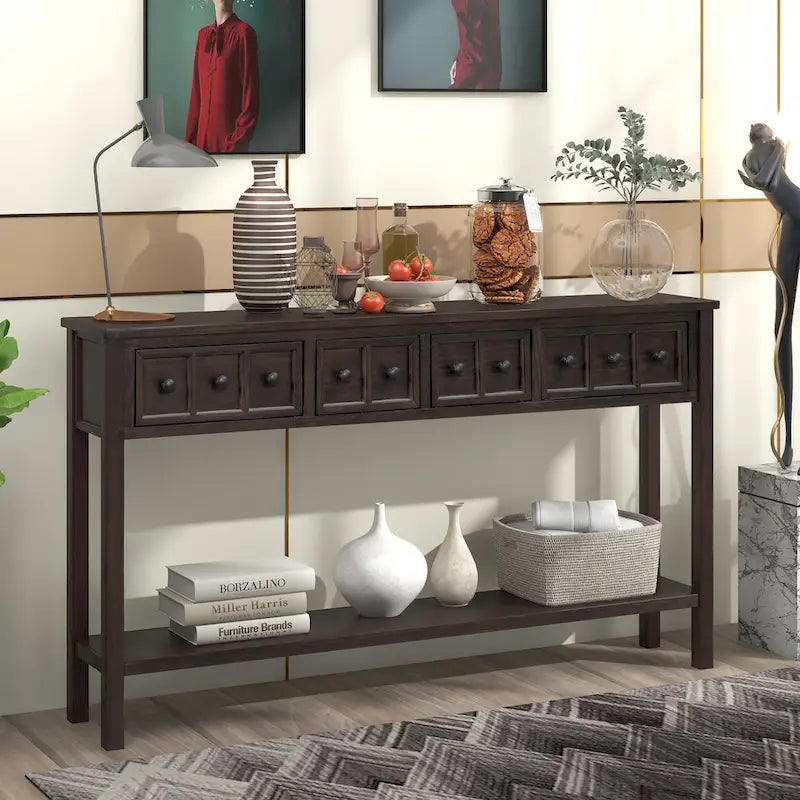 Console d'entrée rustique avec rangement