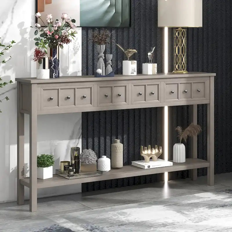 Console d'entrée rustique avec rangement