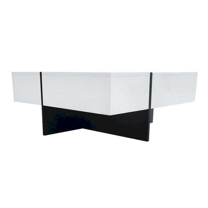 Table basse avec 4 compartiments de rangement cachés