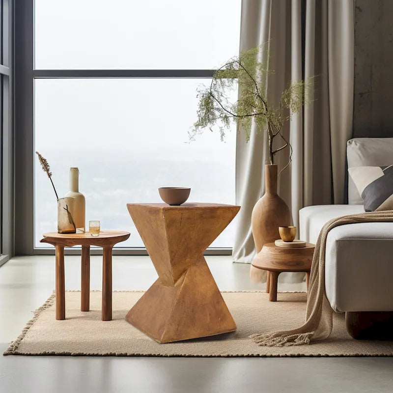 Table d'appoint moderne en béton léger