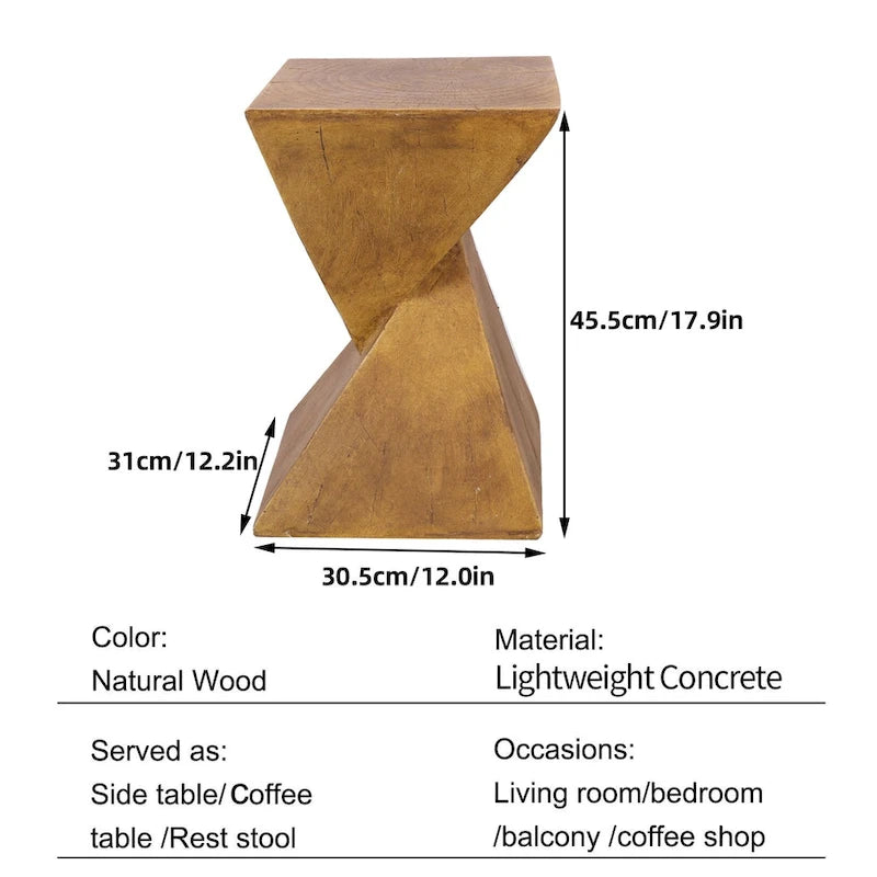 Table d'appoint moderne en béton léger