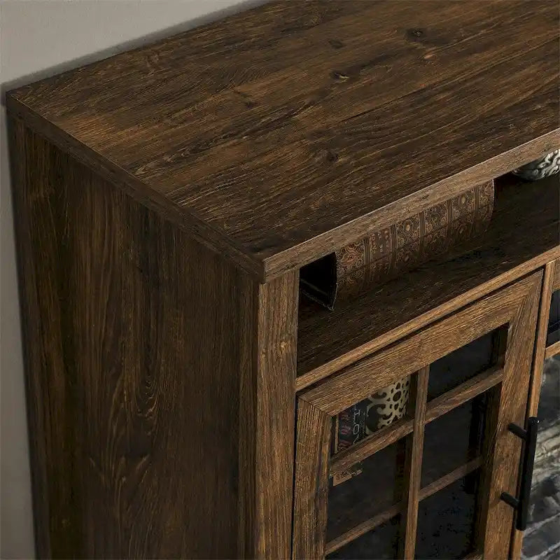 Meuble TV avec cheminée électrique - 55 pouces