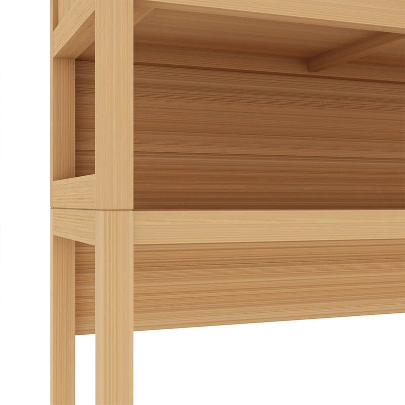 Armoire de salle de bain haute neutre à placer au-dessus des toilettes avec étagère et deux portes